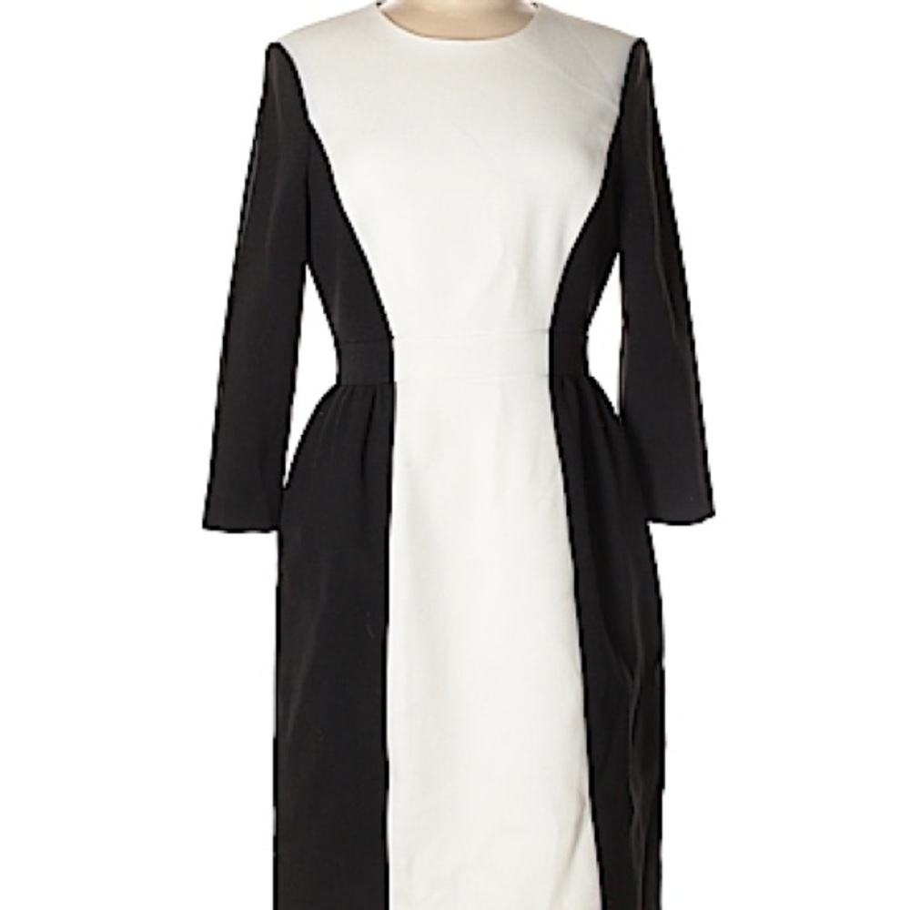 Kate Spade Navy/ White Color Blocked Sheath Dress